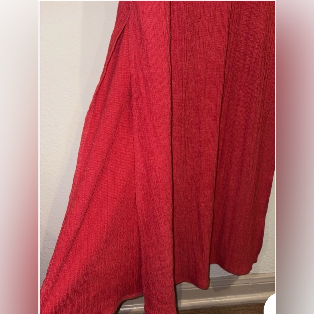NWT Zara Long Sleeve Fringe Knit Midi Dress - Picture 11 of 12